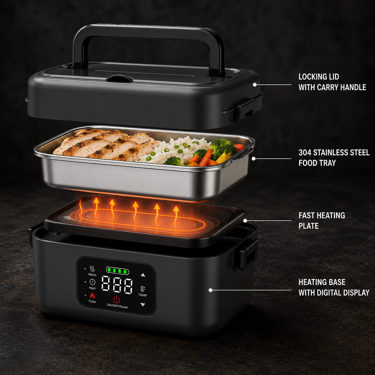 HeatBox Heating Lunchbox